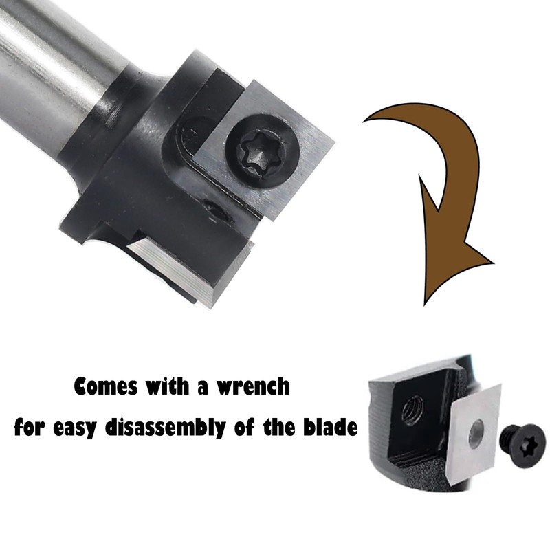 Sinoprotools Spoilboard Surfacing Router Bits 1/2" Shank,Planer Bits with Indexable