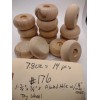 1-3/4" x 3/4" x 1/8" Unfinished Wooden Toy Wheel 14pc
