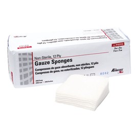 Pro Advantage NDC P159533 Non-Woven Gauze Sponge, Non-Sterile, 4-Ply, 3" W x 3" L (Pack of 4000)