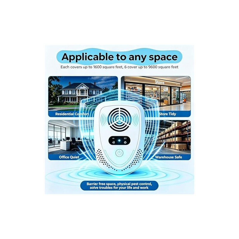 2026 Upgraded Ultrasonic Pest Repeller Indoor Repellent & Mouse Traps