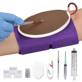 SimCoach Phlebotomy and Venipuncture Practice Kit, Wearable IV Practice Kit with Needles, IV Injection/Insertion Practice Kit for Medical Students, Black