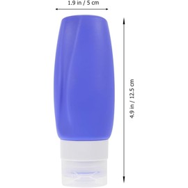 3 Piezas Juego de Botellas de Viaje Rellenables 90ml de Silicona