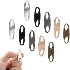 10 Stück mehrfarbige Reißverschluss-Clips, Anti-Diebstahl-Reißverschluss-Verschlussclips, farbige Karabiner, Schlüsselanhänger, Clip für Camping, Angeln, Reisen, Outdoor-Sport, Zubehör, Karabiner