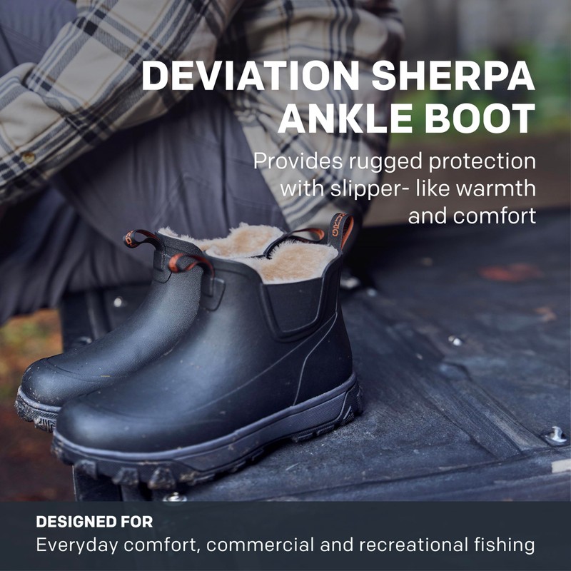 Grundéns Men’s Deviation Sherpa Ankle Boot | Durable, Waterproof, Fleece