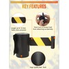 Wall Mount Retractable Barrier Belt, 16 Ft Crowd Control Retractable