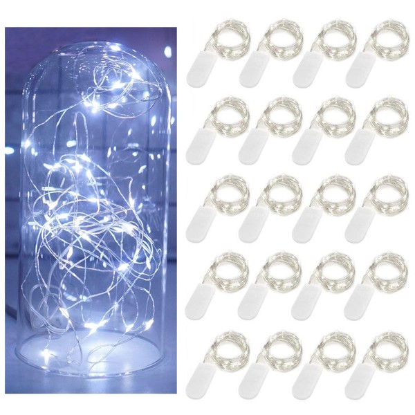 DECORMAN Fairy String Lights, 20 Pack 6.6ft 20 Micro Starry