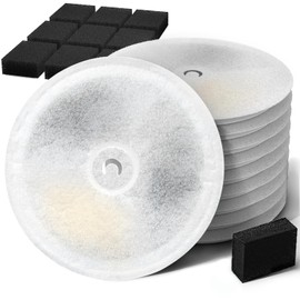 Upgraded Filter Units 3.0 for Cat Water Fountain E versweet 2S/3/3 Pro,E versweet Solo/Solo SE and More, Replacement Filter Activated Carbon and Fiber Cotton for Clean Water (10 Filters+ 10 Sponges)