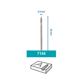 Dremel 7144 Diamond Wheel Points, Accessory Set 2-pack with 2.4 mm Bits for Engraving, Carving and Cutting