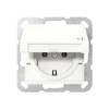 Gira 445403 Schuko Socket with Hinged Lid System 55 Pure