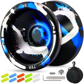 7YO S8 Professional Finger Spin Yoyo for Kids & Adults, Trick Yo-yo Responsive Yoyo with Unresponsive Bearing for Advanced with 10 Yo Yo Strings + Storage Case + Bearing Tool