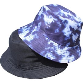 Librass Bucket Hat, Reversible Double-Sided, Black, Black, UV Protection, Sun Protection, Outdoor, Men's, Women's, Tie Dye BL