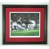 Alabama Football The Kick vs. Auburn by Daniel Moore - Featuring Van Tiffin Framed Print