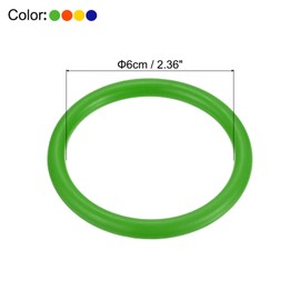 PATIKIL Carnival Ring-Toss Rings 6cm ID, 24 Pack Plastic Hoop for Outdoor Party Favor Game Booth (Blue, Green, Orange, Yellow)