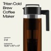 Takeya 2qt Black Cold Brew Coffee Maker Airtight Durable Coffee
