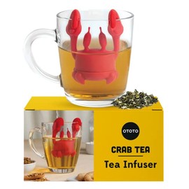 ¡Nuevo! OTOTO Infusor de té de cangrejo - Bonito infusor de té, accesorios de té para los amantes del té, accesorios de cocina, regalos divertidos, infusor de té, té suelto, té de hojas, difusor de té