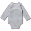 Wilson & Frenchy Organic Stripe Rib Wrap Bodysuit - Rain