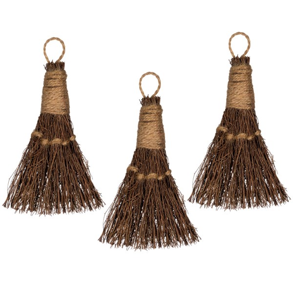 Cinnamon Broom 6" - Cinnamon Broomstick Scented 3 Pack -Mini Broom - Witches Broom Cinnamon Broomstick Decoration for Halloween - Cinnamon Broomstick - Mini Broomstick Scented Broom