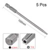 sourcing map 5 Pcs T15 Magnetic Torx Screwdriver Bits, 1/4