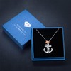 KINGWHYTE 925 Sterling Silver Anchor Urn Necklaces for Ashes