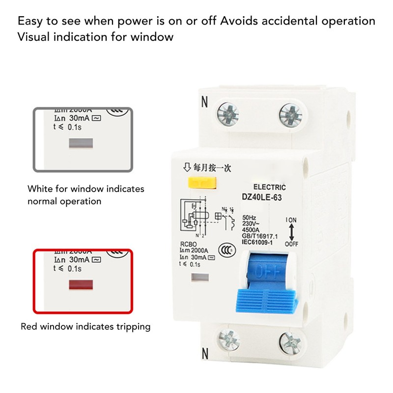 Air Switch with Leakage Protector Single Handle Circuit Breaker for