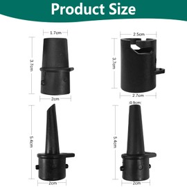 Pump Adapter for Inflatable Boat, Inflatable Adapter, Dinghy Valve Adapter, Kayak Air Valve Adapter, Adapter Accessories for SUP Surf Paddle, Fishing Boats, Inflatable Boat (Black)