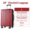 SVRCK Lightweight Durable Hardshell Luggage with Expandable Feature, 28-Inch Checked