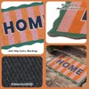 Scalloped Coir Welcome Doormat, 16 x 28 Inch Entrance Mat,Stripe,Classic