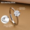 TJC Moissanite Solitaire Ring for Women Engagement Ladies Rings in