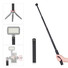 Camnoon Camera Extension Rod Extension Arm Telescopic Stabilizer Extension Rod Max Gimbal Stabilizer with 1/4" Screw Hole 73cm Long Aluminum Alloy Pole