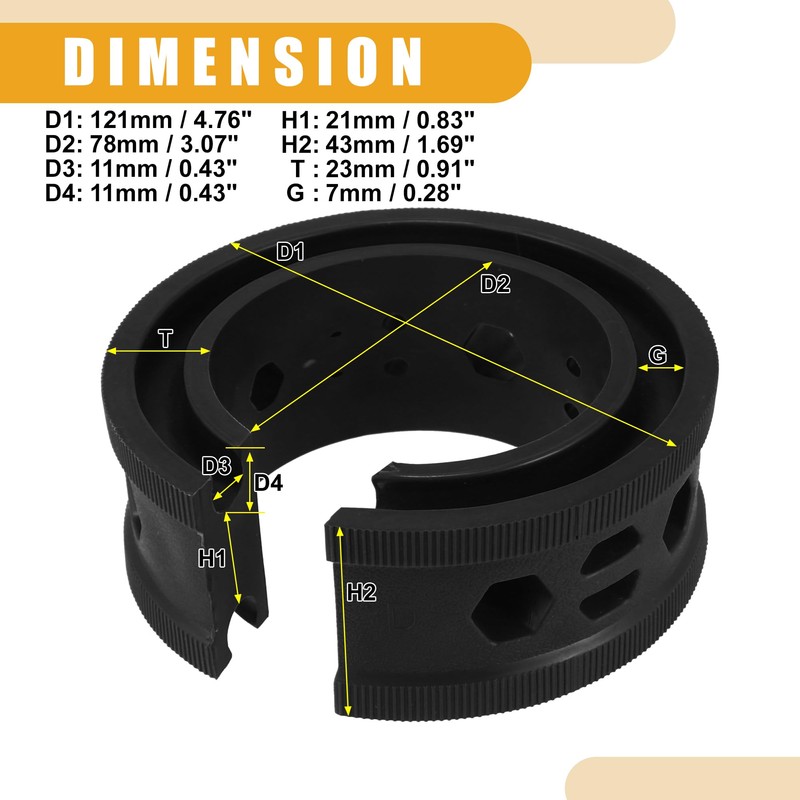 Partuto 2pcs Universal Car Coil Spring Buffer Buffer D Type