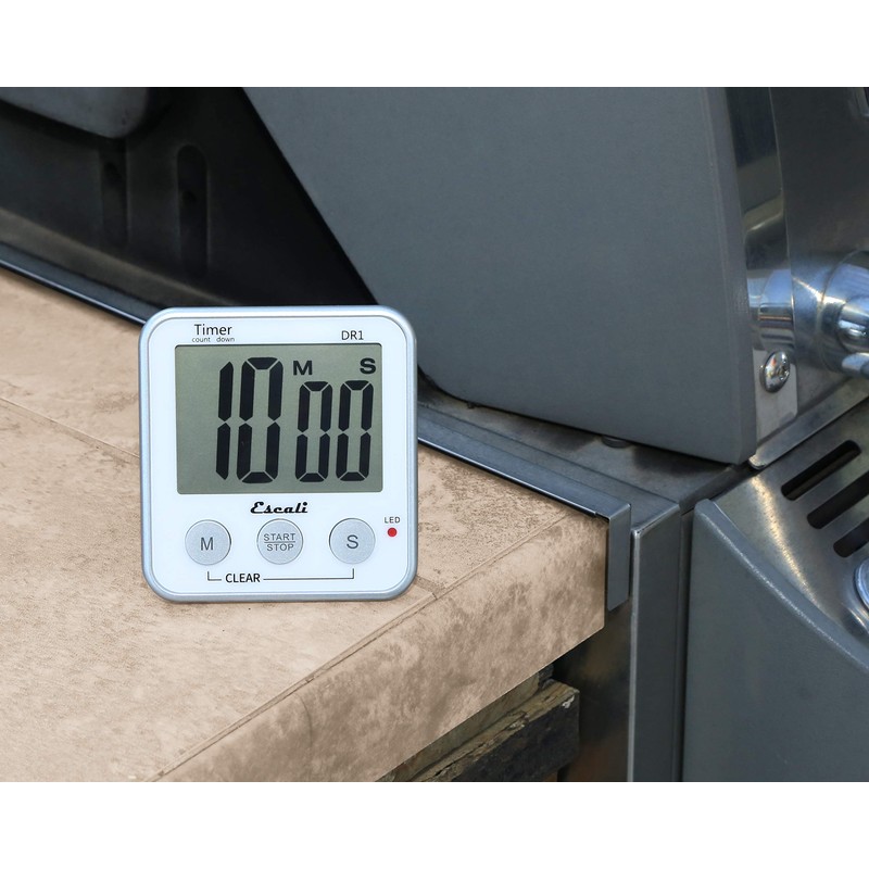 Escali Extra Large Display Digital Kitchen Timer with Clock Mode,