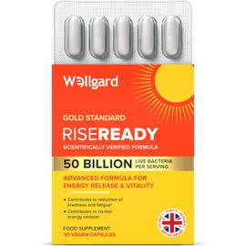 Wellgard Rise Ready – Advanced Formula for Energy Release & Vitality, 30 Vegan Capsules