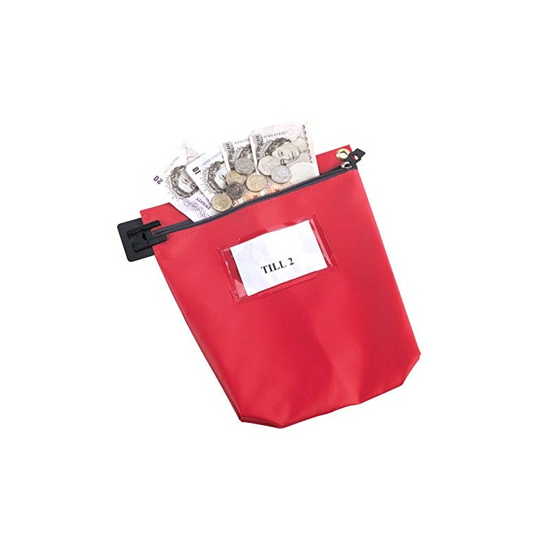 GOSECURE VAL06772 Cash Bag with Window - Red