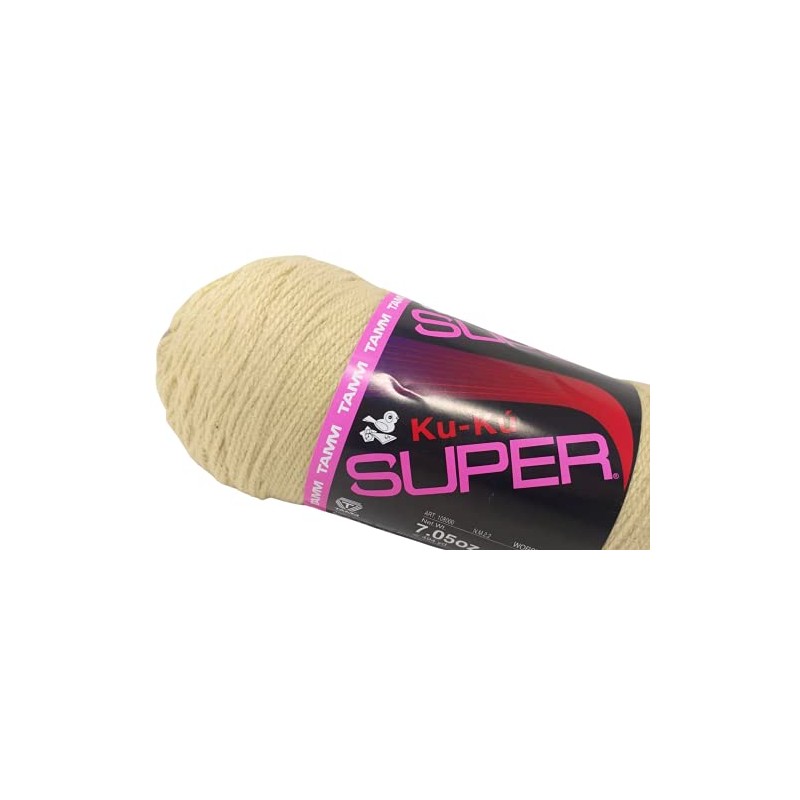 Estambre Kuku Super marca Tamm, madeja de 200 gramos (Beige)