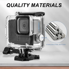 Waterproof Case for GoPro Hero 4K, 196FT/60M Underwater Dive Housing with Accessories - Durable Protective Case for GoPro Hero 4K Action Camera, Snorkeling, Surfing & Extreme Sports