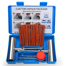 BETOOLL Universal Tire Repair Kit, Heavy Duty 22 Pcs Emergency Tire Plug Kit, for car Motorcycle, Truck, ARB，ATV, Tractor, RV, SUV, Trailer