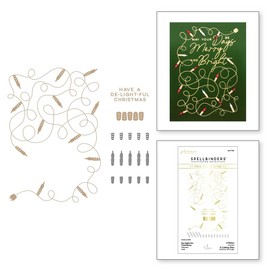 Spellbinders De-Light-ful Christmas Hot Foil Plate & Die Set, Metal