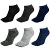 Asuka Men's 5-Toe Socks, Thick Sole Pile, Set A 6