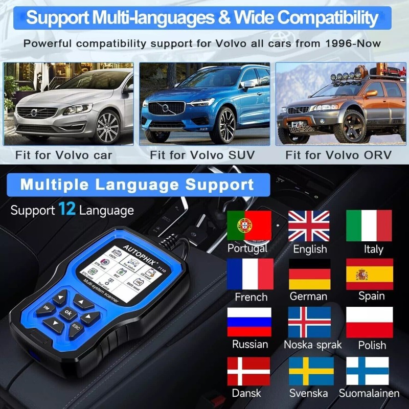 AUTOPHIX VOLVO S60 V60 V90 + Full-Service Diagnostic Code Reader