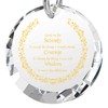 NanoStyle 925 Sterling Silver Serenity Prayer Necklace Inspirational Pendant 24k