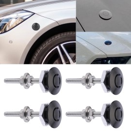 SRSL 4 X Push Button Quick Release Hood Bonnet Pins Lock Clip Car Bumper Latch Kit