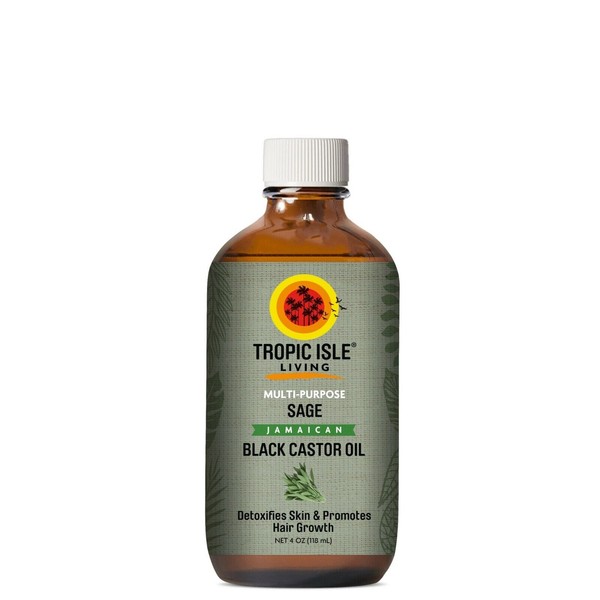 Tropic Isle Living Jamaican Black Castor Oil with Sage 4oz