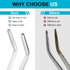 sourcing map 3Pcs Kitchen Tweezers Stainless Steel, 8/10/12 Inch Food