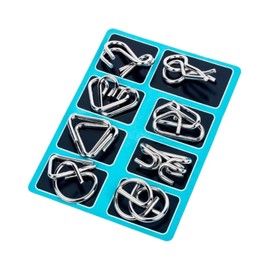 8-Piece Puzzle Game Set, IQ Puzzle Puzzle Set, Patience Games for Children and Adults, Brain Sports Tasks, Metal Puzzle, Party Bag Children's Birthday, First Day of School Gifts