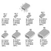 Rrina 315Pcs 8 Sizes Aluminum Crimping Loop Sleeve Double Barrel