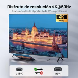 Acer Cable USB C a HDMI para oficina en casa de 6.6 pies (4K @60 Hz), cable trenzado tipo C a HDMI 2.0 de alta velocidad, Thunderbolt 4/3 compatible c