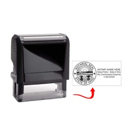 Ohio Notary Stamp | Standard Self Inking Model, 2.75x1.0 Inch Rectangular Prints