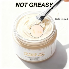 Silk Peptide Cream, Intensive Lifting, Anti-aging and Strengthening Skin Barrier, Hydrates and Nourishes the Skin, Cream for Tightening and Firming, Face Moisturizer to Reduce Wrinkles & Fine Lines