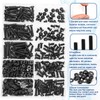 Zmbroll M3 フラット皿頭トルクスドライブマシン ネジ 502個 ブラック グレード 10.9 合金鋼 M3x4/6/8/10/12/16/18/20mm