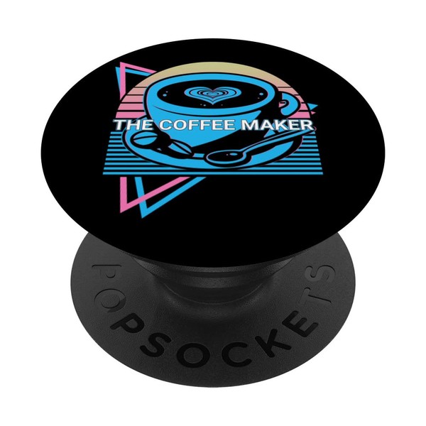 Funny Coffee Retro The Coffee Maker PopSockets Standard PopGrip